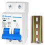 URAQT 2P Disjoncteur Miniature, DC 500V 63A, Sécurité Mini Disjoncteur MCB, Protection Contre Les Surcharges Solaire Photovoltaï