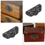 The Lord of the Tools 2pcs Moraillon Loquet Vintage Bronze Fermoir Boîte à Bijoux Serrure Décoration avec Vis pour Boîte en Bois