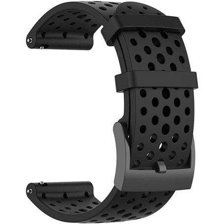Bracelet pour Suunto 7/9 / 9Baro / D5 / Spartan/Fossil Nate/Q Silicone Noir