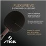 STIGA Flexure V2 Raquette de Ping-Pong, Raquette de Tennis de Table 5 étoiles, Revêtements STAR5 approuvés par l'ITTF, Prise Erg