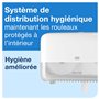 Tork Distributeur murale pour papier toilette rouleau mid-size sans mandrin blanc T7, gamme Elevation, 558040