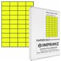1000 étiquettes autocollantes Jaune fluo de 52
