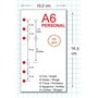 Rechange/Recharge pour agenda organisateur - A6 Personal 10x17cm - 52 semaines - Agenda - Français