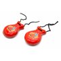CASTANETS CASTAGLES ESPAGNONOLES ROUGE POUR ADULTS tout le bois fait à la main