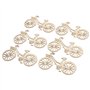 cdhgsh 10 pièces en Bois vélo vélo découpe placages tranches Bricolage Artisanat Ornement thème fête de Mariage décoration de la