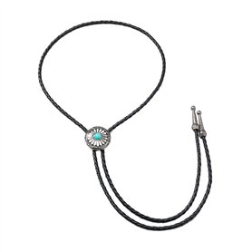 MONOJLY Cravate Bolo Western Cowboy Turquoise Américaine Native pour Homme