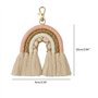 zrshygs Porte-clés Arc-en-Ciel Femmes Boho Porte-clés Porte-clés Sac en macramé Charme Voiture Suspendue