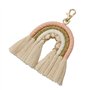 zrshygs Porte-clés Arc-en-Ciel Femmes Boho Porte-clés Porte-clés Sac en macramé Charme Voiture Suspendue