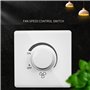 Haveratio 86 Type réglage du Ventilateur de Plafond contrôleur de Vitesse en continu Interrupteur Mural 220V 10A gradateur contr