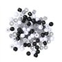 100 Pièces Perles de Cheveux en Plastique Transparent Extension de Cheveux Perles de Lien pour Bricolage Ornements de Tressage d