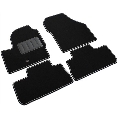 ilTappetoAuto by Fabbri 3 - SPRINT02401 Tapis de voiture en moquette noire antidérapante sur mesure compatible avec Freelander I