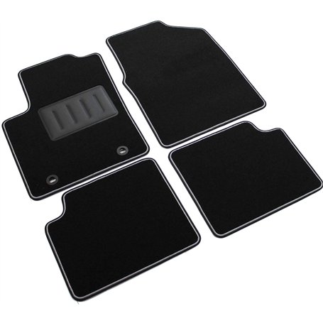 ilTappetoAuto by Fabbri 3 - SPRINT01300 Tapis de voiture en moquette noire antidérapante sur mesure compatible avec Ford Ka II 2