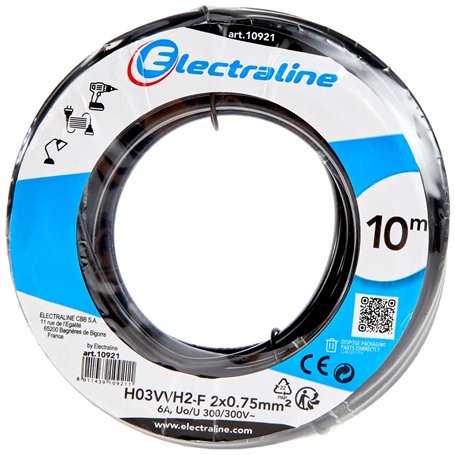 Electraline 10921 Couronne de Cable H03 VVH2-F 2X0