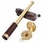 Laupha Télescope Pirate Rétro Monoculaire Zoomable 25x30 Vintage Longue Vue Enfant Lentille BAK-4 Imperméable Mini Télescope ave