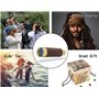 Laupha Télescope Pirate Rétro Monoculaire Zoomable 25x30 Vintage Longue Vue Enfant Lentille BAK-4 Imperméable Mini Télescope ave
