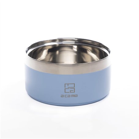 A CA MIA Gamelle pour Chien et Chat « Patera Line » en Acier Inoxydable hypoallergénique avec Chambre à Double Couche pour Alime