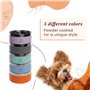 A CA MIA Gamelle pour Chien et Chat « Patera Line » en Acier Inoxydable hypoallergénique avec Chambre à Double Couche pour Alime