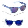 CARTOON Lunettes de soleil pour enfants Stitch Disney lentilles rectangulaires avec filtre UV400, bleu