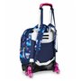 Seven Trolley école Jack 3 roues Detach, violet fuchsia, sac à dos avec chariot détachable 37 L, poche gourde, sac à dos amovibl