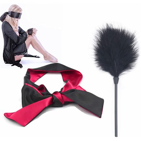 tangguangwen Plume Sportive délicate avec Fouet pour Porter Le Cache-?il sur Le Ruban