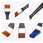 Lot de 4 Pinceaux Plats en Nylon Professionnels pour Peinture Acrylique, Aquarelle et à l'Huile