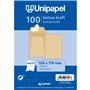 Unipapel Lot de 100 enveloppes en papier kraft 70 g 120 x 170 mm avec bande autocollante en silicone Autodesk Ouverture supérieu