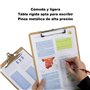 Grafoplás 1550649. Presse-papiers avec pince, A4, bois, coins arrondis
