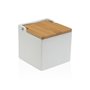 Salière avec couvercle Versa Blanc Céramique Bambou Dolomite 11 x 11 x 11 cm