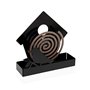 Support pour spirales anti-moustiques Versa Noir Métal 5 x 17 x 17 cm Oiseau