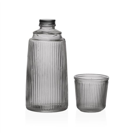 Bouteille d'eau Versa Noir verre Aluminium 10