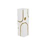 Piédestal Home ESPRIT Blanc Doré Bois MDF Moderne 25 x 25 x 80 cm