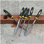 BE-TOOL Lot de 6 mini limes à bois à la main avec poignée souple pour bois et métal souple Bijoux 4 x 140 mm petites limes en mé