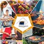 Aigostar Elliott - Thermometre Cuisine numérique/minuteur de cuisine, Sonde Temperature, Thermomètre à Viande, Écran LCD Rétroéc