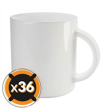 PixColor - 36 Tasses à sublimation en céramique blanche avec poignée | Capacité de 350 ml (11 oz) | Catégorie AAA | Résiste au m