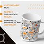 PixColor - 36 Tasses à sublimation en céramique blanche avec poignée | Capacité de 350 ml (11 oz) | Catégorie AAA | Résiste au m
