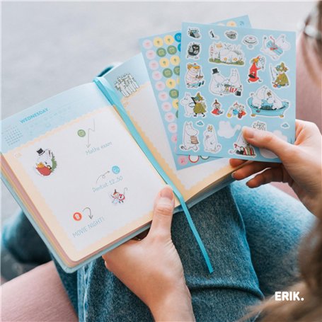 Calendrier De Bureau 2024 Moomin | 20 X 18 Cm, Calendrier Mensuel En