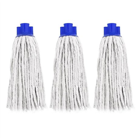 Aigua - Recharge pour Balai à Franges - Set 3-250 GR - Blanc - Coton Professional XL - Made in Spain