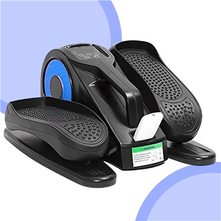 Wonder Pro WP Mini elliptique Vibro Spin Legs | Pédaleur avec écran | Mini elliptique bidirectionnel Noir Mécanique 30 vitesses