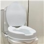 Rehausseur WC Adulte avec Abattant WC - 10 Cm de Hauteur - Siege Toilette Orthopédique avec Verrouillages Latérals de Sécurité -