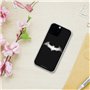 Personalaizer Coque pour iPhone 15 Pro Max - Coque en Silicone TPU Souple Transparente - Motif Batman Logo Blanc