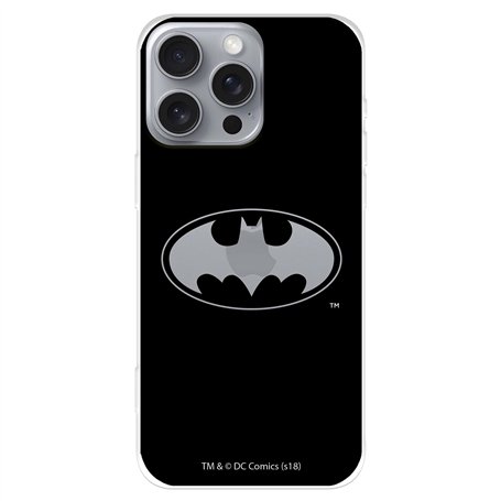 Coque compatible avec iPhone 16 Pro Max Officiel DC Comics Batman Logo Transparent pour protéger votre mobile. Coque en silicone