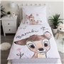 Disney Bambi Parure de lit Bébé 100% Coton - Housse de Couette 100x135 cm + Taie d'oreiller 40x60 cm