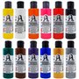 Lot de 12 peintures pour tissu de 60 ml avec or et argent – Couleurs textiles résistantes au lavage pour tissus clairs – Idéal p