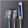 behone inherited 2pcs Porte brosses à Dents Mural en Acier Inoxydable, Support Brosse à dent Pratique, Crochets étanche Multifon