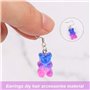 Breloques Gommeuses Colorées de Bonbons,40 PCS Pendentifs Ours en Résine Mignon Gommeux Ours Bracelet Pendentifs Ours Breloques 