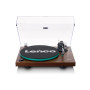 Lenco LBT-225WA - Tourne-disque à courroie avec Bluetooth® et anti-patinage - Tourne-disque avec plateau en verre - Marron foncé