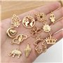 Kemayer 100 Pièces Breloques Oro Mixte Charms Pendentifs, Pendentifs Pour Creation Bijoux, Pendentif Vintage En Métal, Pendentif