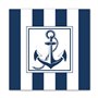 Anchor serviette bleu/motif ancre bleu/blanc 20 serviettes par paquet