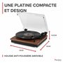 Audizio RP112AL Platine Vinyle Bluetooth in & Out - Chêne, Haut-parleurs stéréo intégrés, Lecture disques 33, 45 et 78 Tours, Un