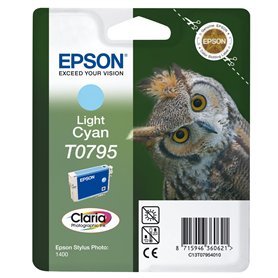 Epson C13T079540A0 Cartouche d'encre pour Stylus Photo 1400 Cyan clair